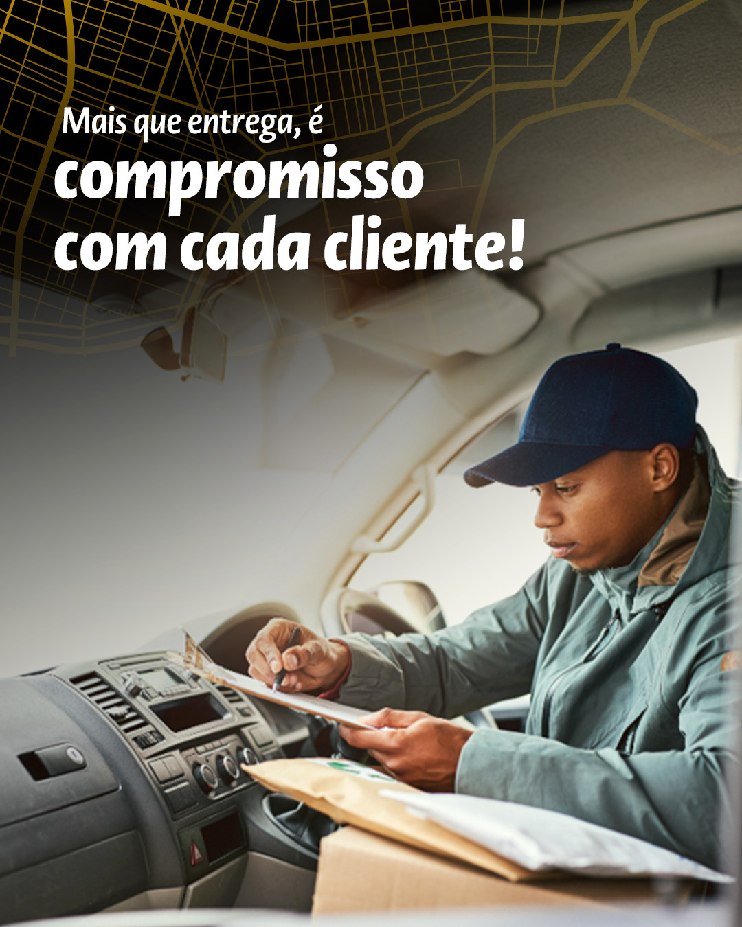 Van em rota Saída matinal — Agyle Express